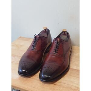 ALLEN EDMONDS WEYBRIDGE LEATHER OXFORD DRESS SHOES BROWN MEN’S 10.5 D